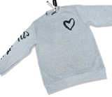 REBEL MINDS HEARTLESS CREWNECK SWEATER GREY