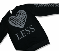 REBEL MINDS HEARTLESS CREWNECK SWEATER BLACK