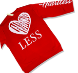 REBEL MINDS HEARTLESS CREWNECK SWEATER RED