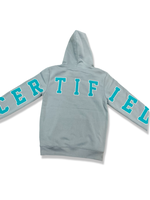 BLACK PIKE CERTIFIED HUSTLER EMBROIDERED HOODIE IN GREY