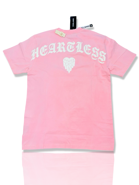 REBEL MINDS COLD HEARTED TEE PINK