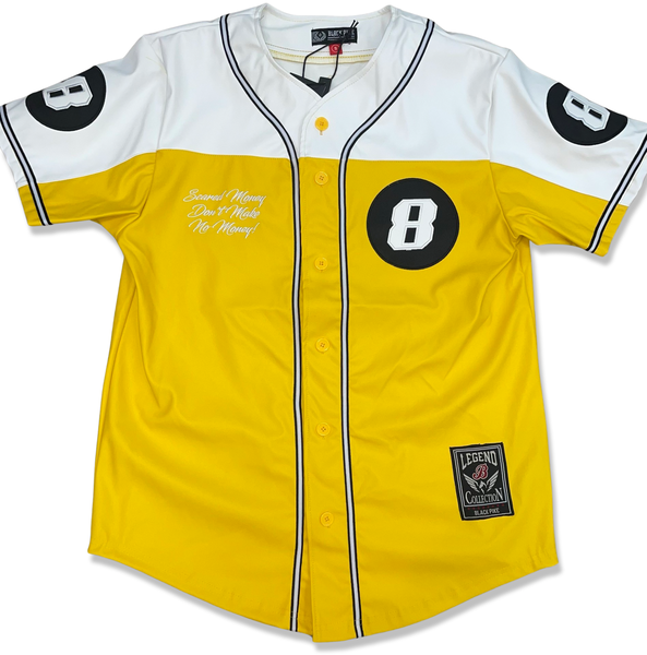 Black Pike “8 Ball” Baseball Jersey (Yellow)