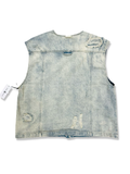 REBEL DISTRESSED DENIM VEST IN DESERT