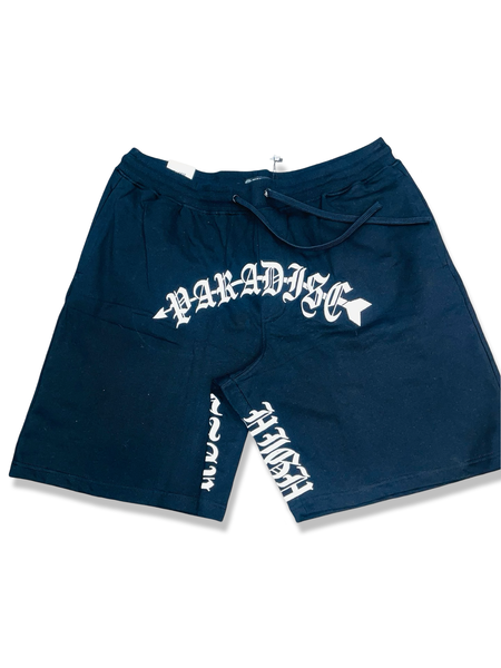 BIG BROS REBEL MINDS “STAY HIGH PARADISE” EMBROIDERED SUMMER SET- SHORT (BLACK)