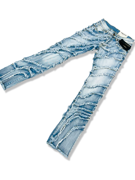 FWRD DENIM DISTRESSED ICE BLUE STACKED