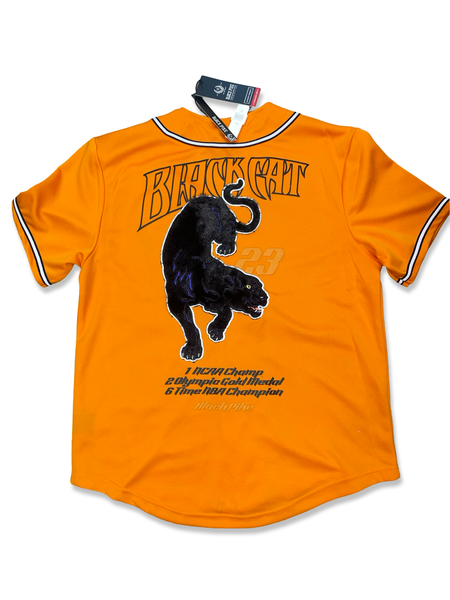 Black Pike BLACK CAT Baseball Jersey Orange
