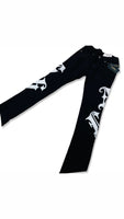 FWRD DENIM EMBROIDERED STACKED FIT JET BLACK