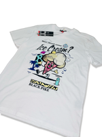 BLACK PIKE “HOW ABOUT SOME ICE CREAM?” TEE WHITE
