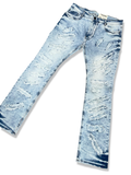 FWRD Ice Blue Distressed Stacked Denim
