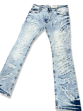 FWRD Ice Blue Distressed Stacked Denim