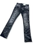FWRD Stacked Distressed Washed Black Denim