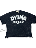 VOYAGE STUDIO SLAYER DYING BREED EMBROIDERED GRAPHIC CROP TEE
