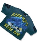 RARE PEACE NEVER MIND SOS GRAPHIC CROP TEE