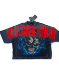 RARE PEACE NO LONGER HUMAN GRAPHIC TEE CROPPED