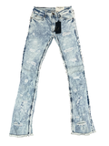 FWRD DENIM STACKED ICE BLUE DISTRESSED