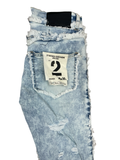 FWRD DENIM STACKED ICE BLUE DISTRESSED