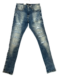 FOCUS DENIM WEAR SLIM FIT DARK BLUE DISTRESSED