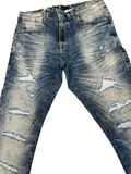FOCUS DENIM WEAR SLIM FIT DARK BLUE DISTRESSED