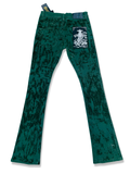 VICIOUS AUTHENTIC DENIM IN GREEN VELVET