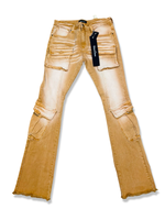 VICIOUS DENIM STACKED CARGO IN MUSTARD SEED