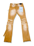 VICIOUS DENIM STACKED CARGO IN MUSTARD SEED