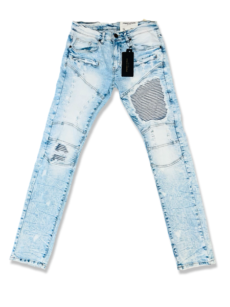 FWRD DENIM SLIM MOTO IN ICE BLUE