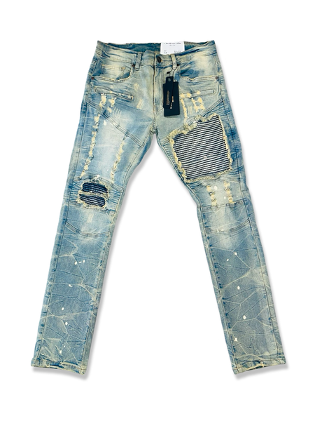 FWRD DENIM SLIM MOTO IN LIGHT TINT