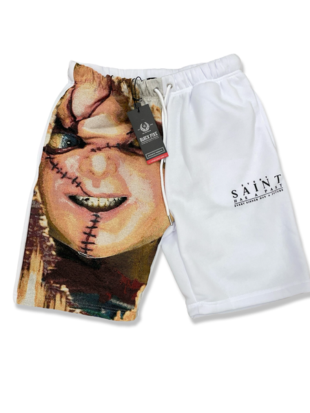 BLACK PIKE CHUCKIE PATCHED FLEECE SHORTS