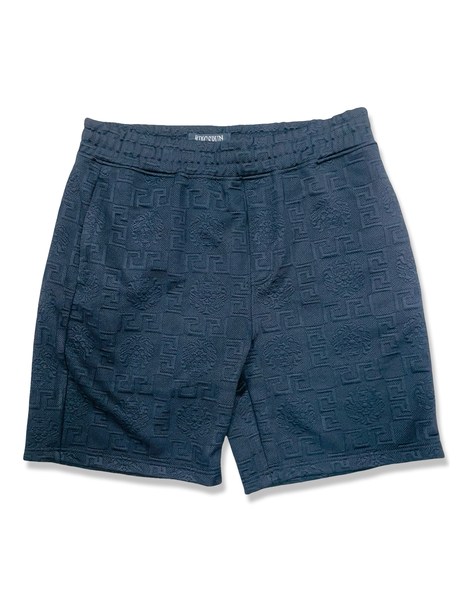KING SPUN PATTERNED SHORTS IN BLACK