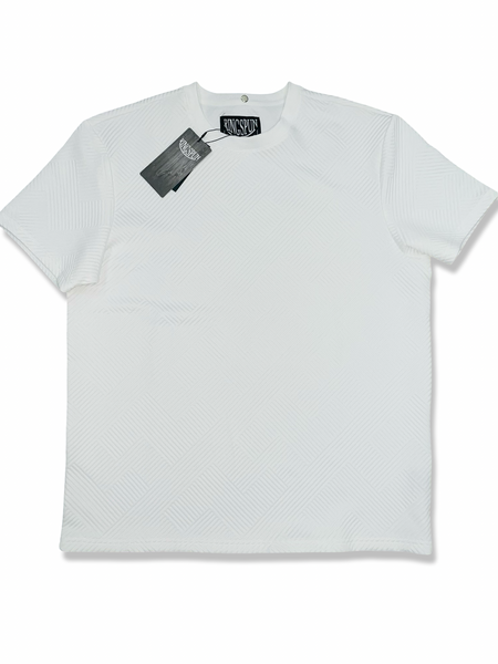 KING SPUN TEXTURED TEE IN WHITE