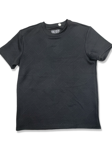 KING SPUN TEXTURED TEE IN BLACK