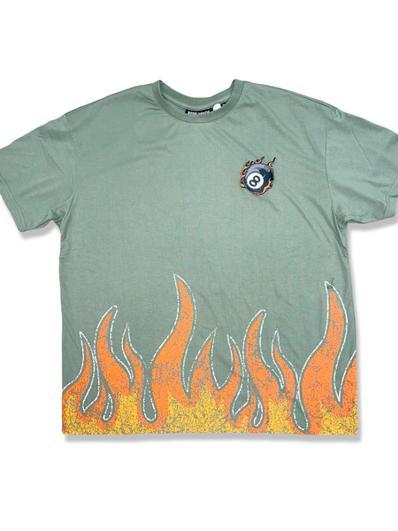 REBEL MINDS 8BALL FLAME TEE